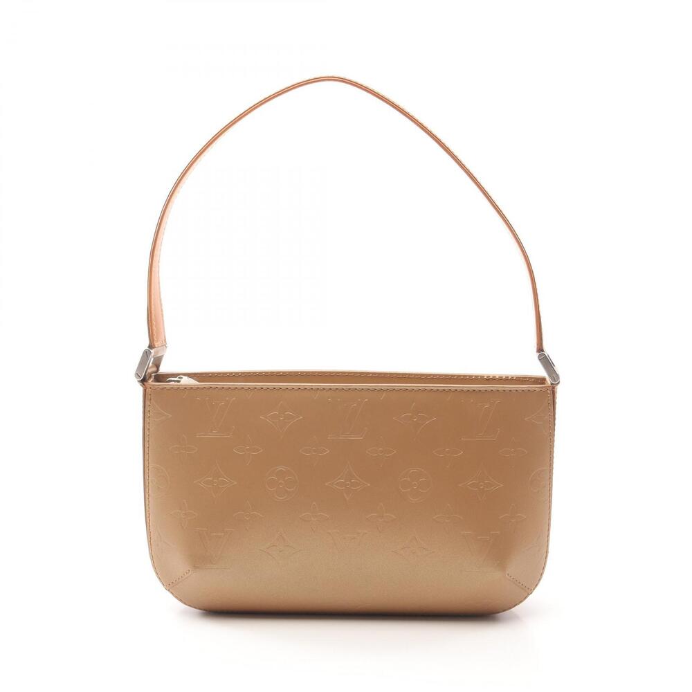 Louis Vuitton Fowler Shoulder Bag Leather Monogram Matte Gold Tone